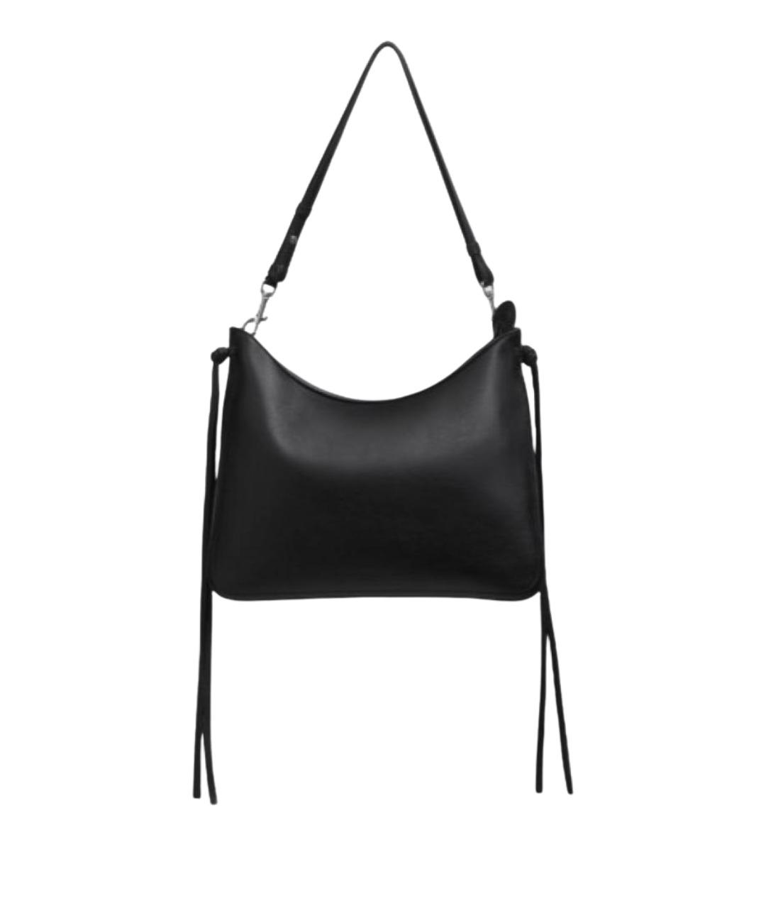 PHOEBE PHILO Черная кожаная сумка с короткими ручками, фото 1