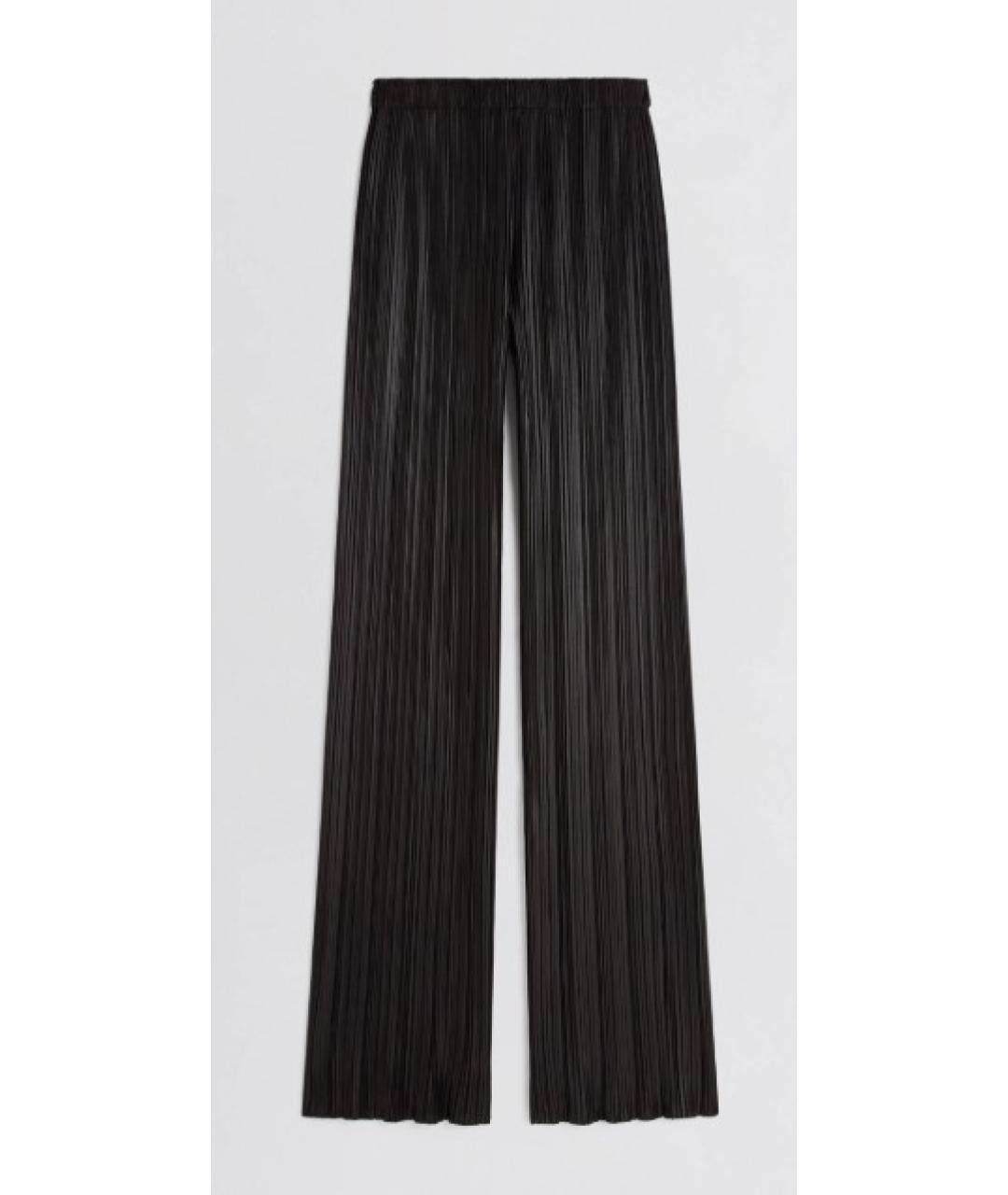 PHOEBE PHILO Черные полиэстеровые прямые брюки, фото 1