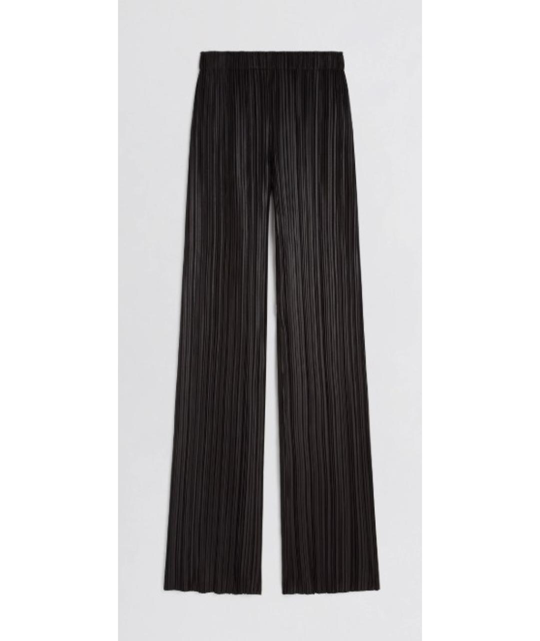 PHOEBE PHILO Черные полиэстеровые прямые брюки, фото 2