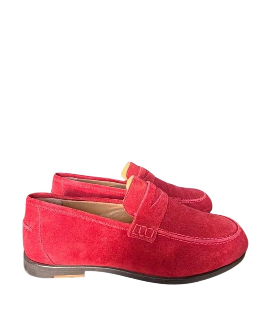 JIMMY CHOO Красные замшевые лоферы, фото 1