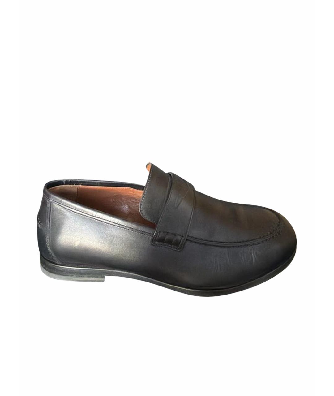 JIMMY CHOO Черные кожаные лоферы, фото 1
