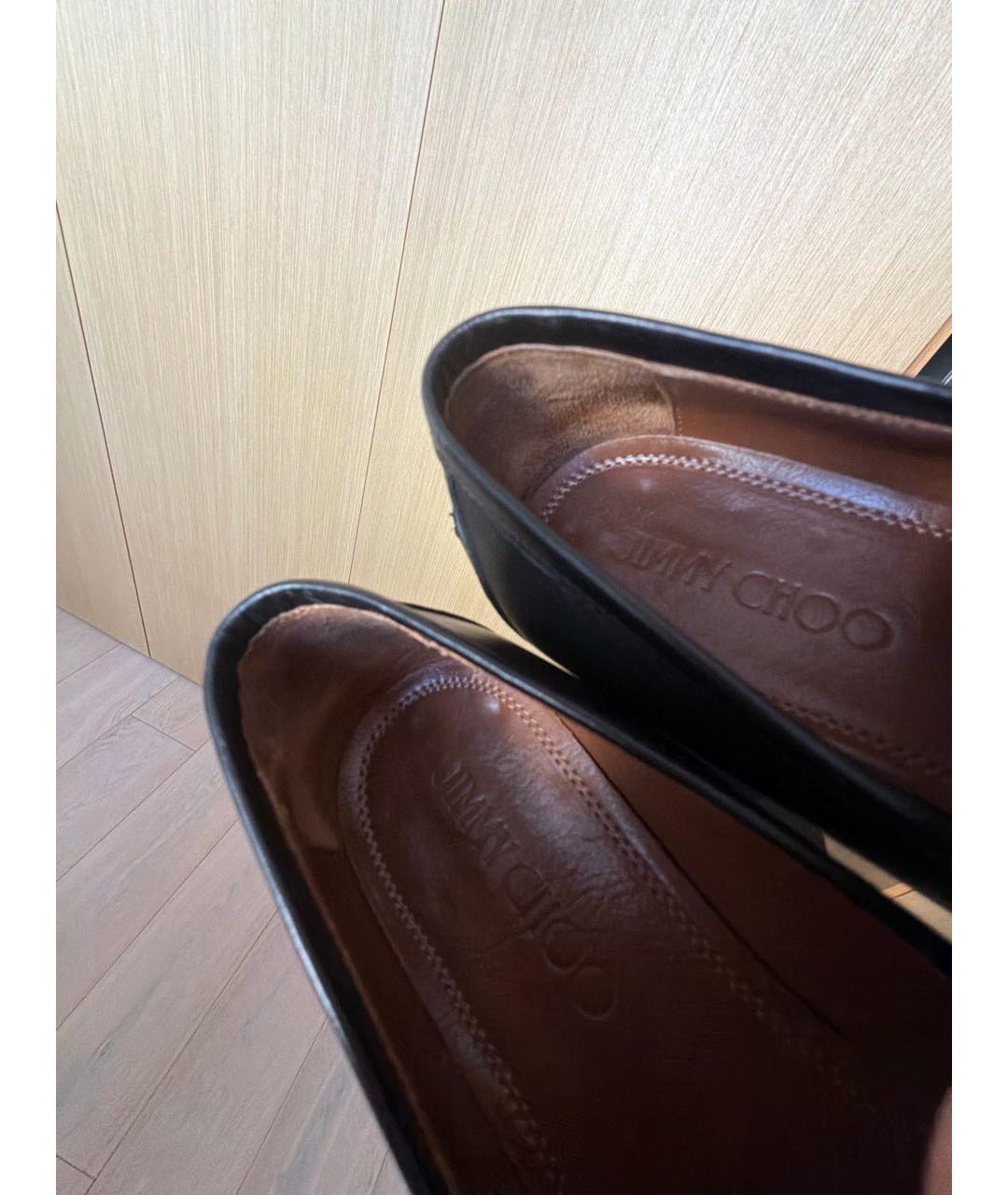 JIMMY CHOO Черные кожаные лоферы, фото 7