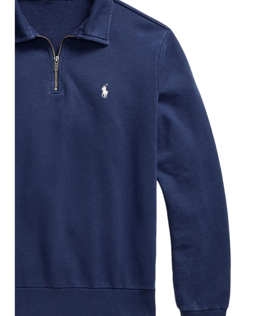 POLO RALPH LAUREN Темно-синий хлопковый джемпер / свитер, фото 2