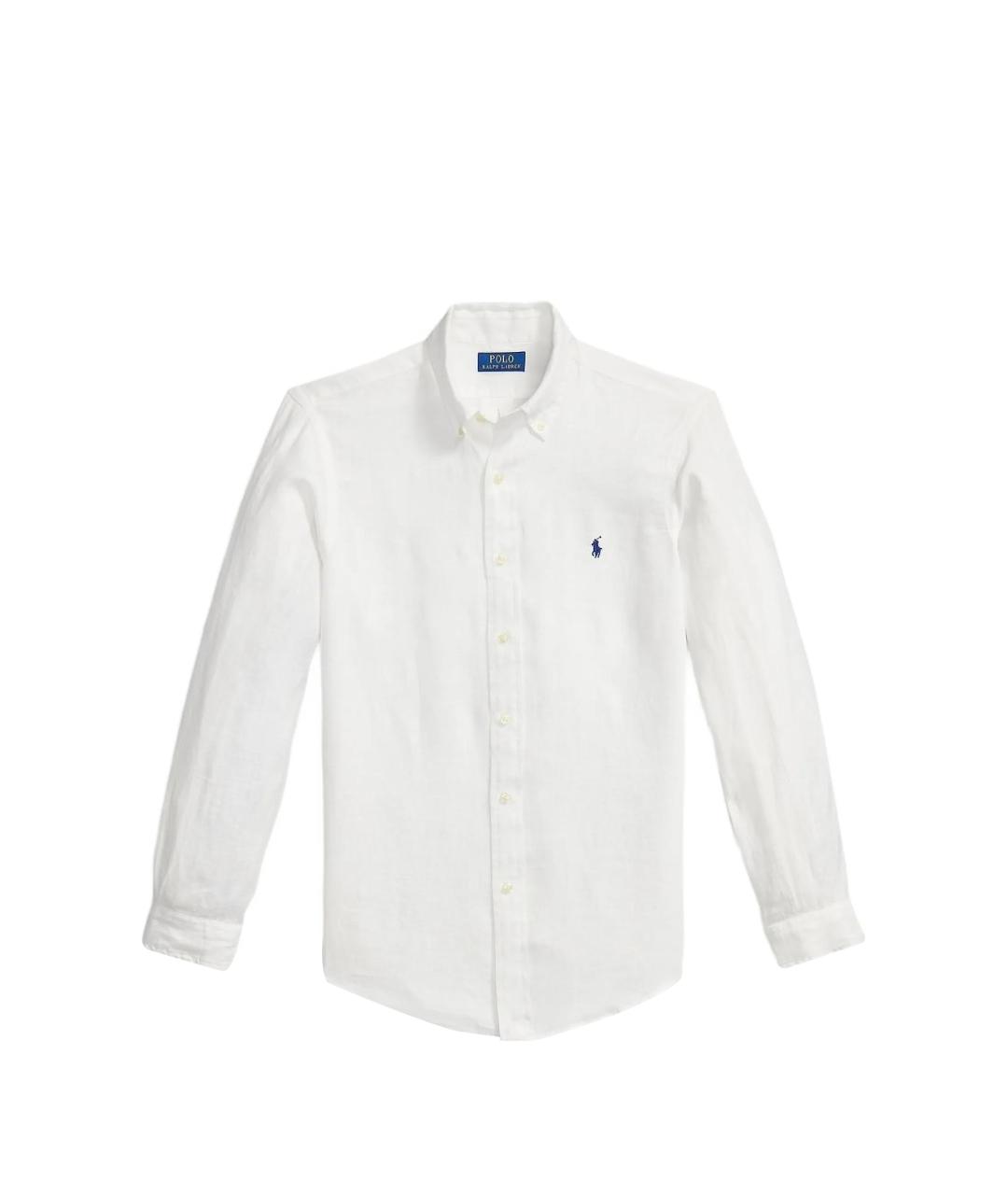POLO RALPH LAUREN Белая льняная кэжуал рубашка, фото 1