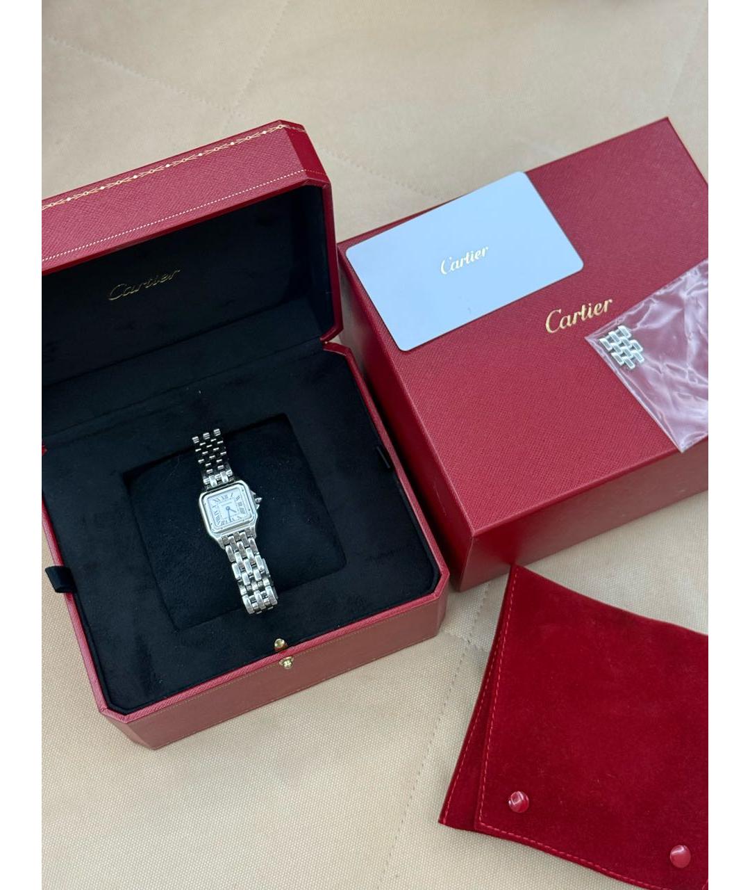 CARTIER Серебряные стальные часы, фото 5
