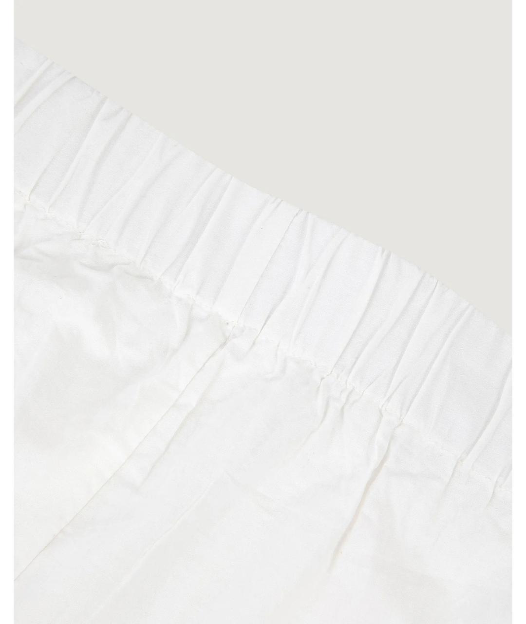 MAISON LABICHE Белые хлопковые прямые брюки, фото 2