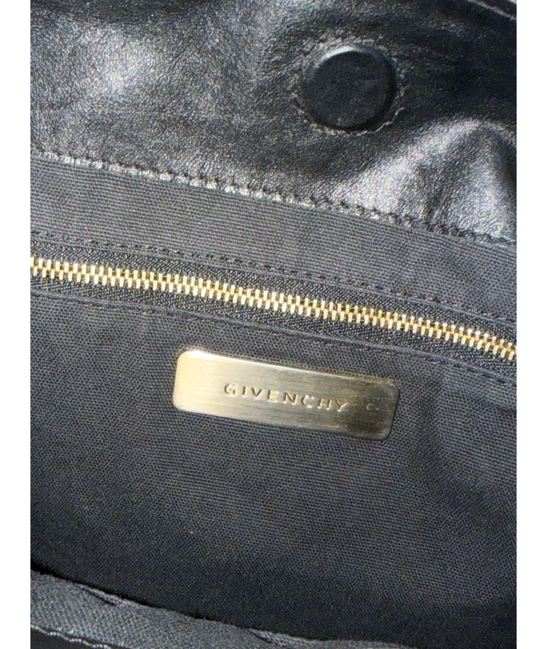 GIVENCHY Черная кожаная сумка тоут, фото 5