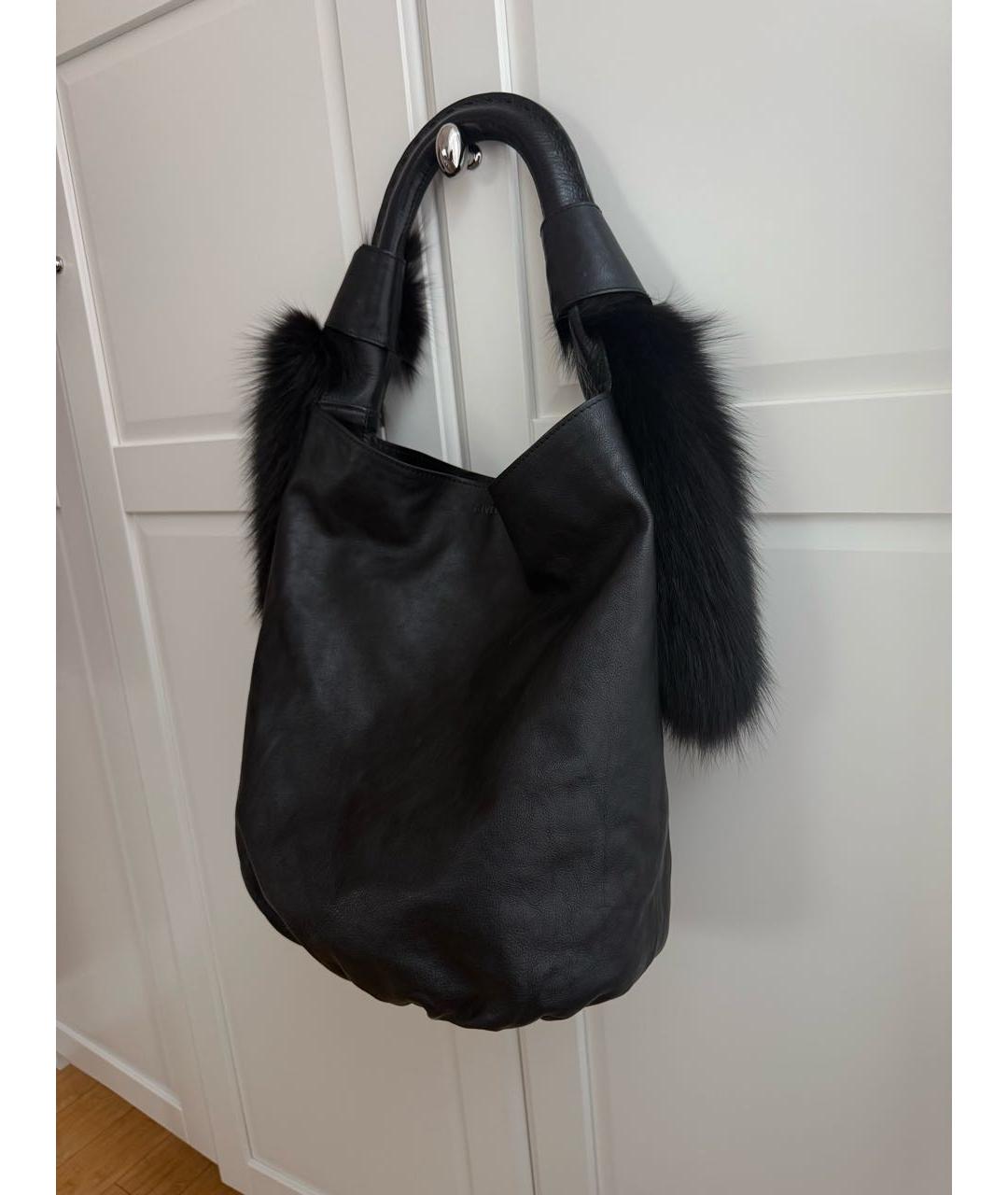GIVENCHY Черная кожаная сумка тоут, фото 3