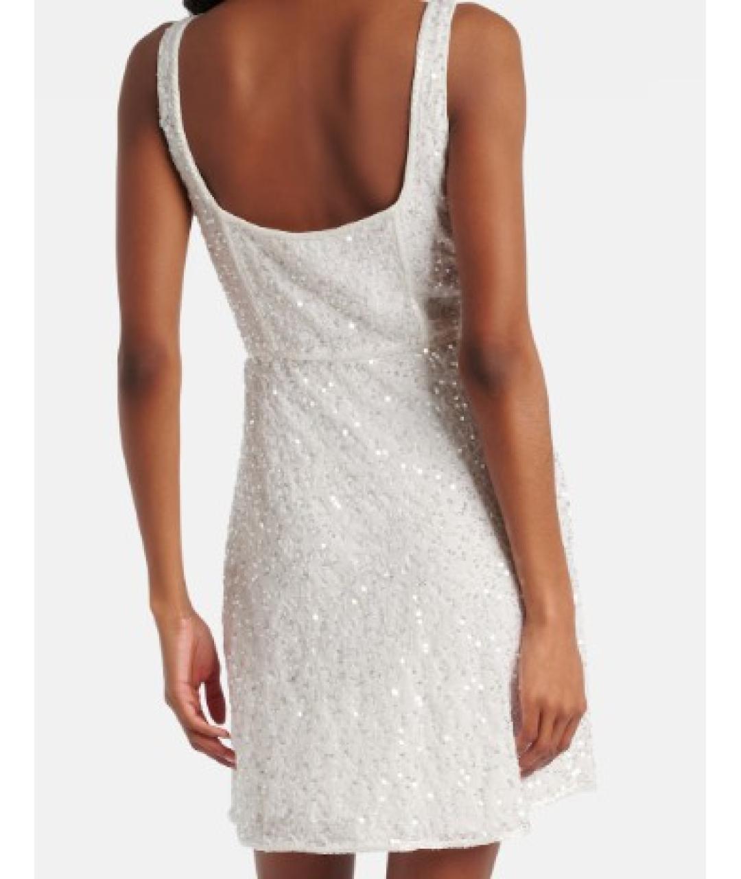 RIXO Белое вискозное коктейльное платье, фото 2