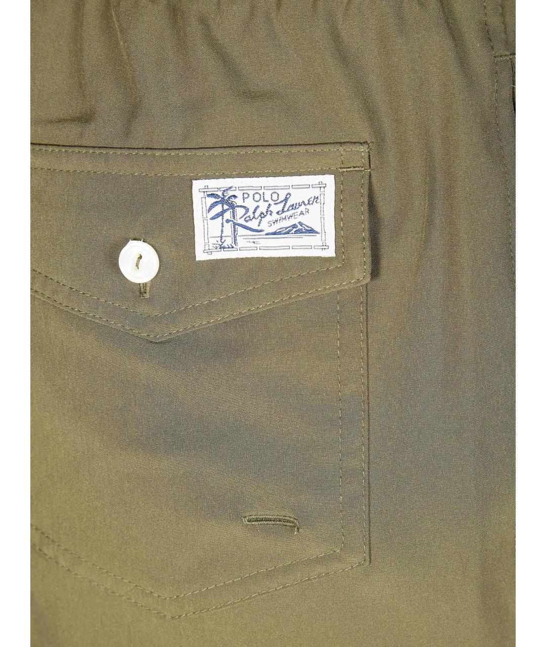 POLO RALPH LAUREN Хаки полиэстеровые шорты, фото 4