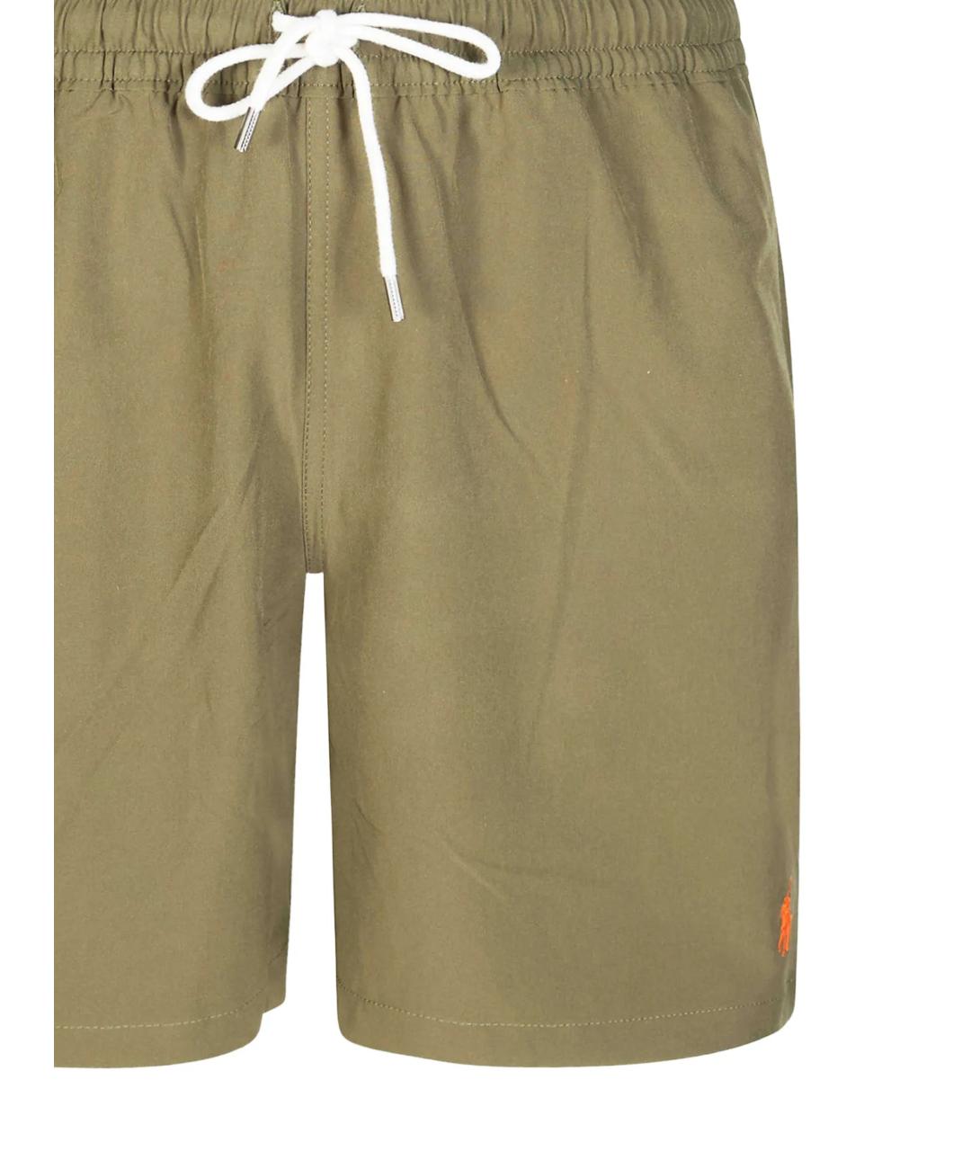 POLO RALPH LAUREN Хаки полиэстеровые шорты, фото 2
