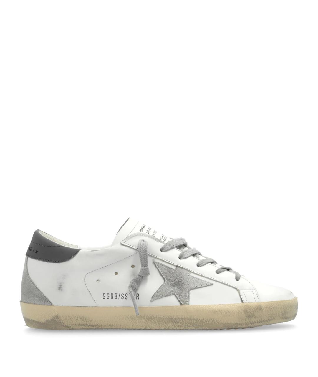 GOLDEN GOOSE Белые кожаные кеды, фото 1