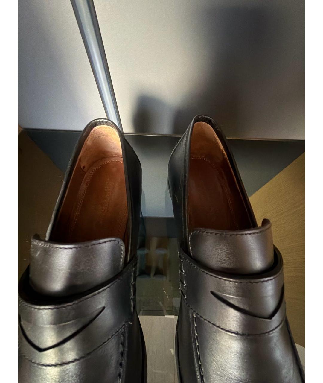 JIMMY CHOO Черные кожаные лоферы, фото 7