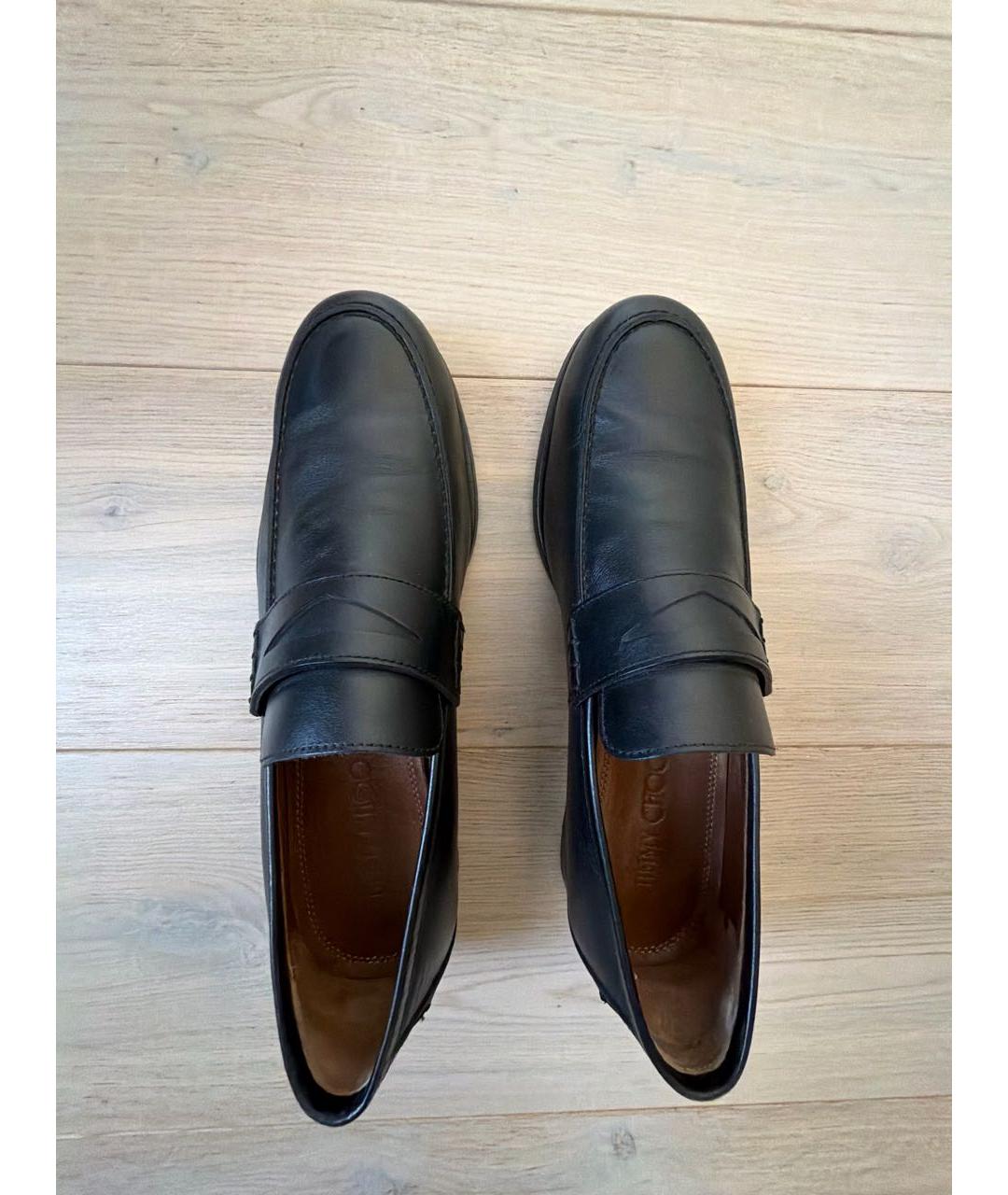 JIMMY CHOO Черные кожаные лоферы, фото 3
