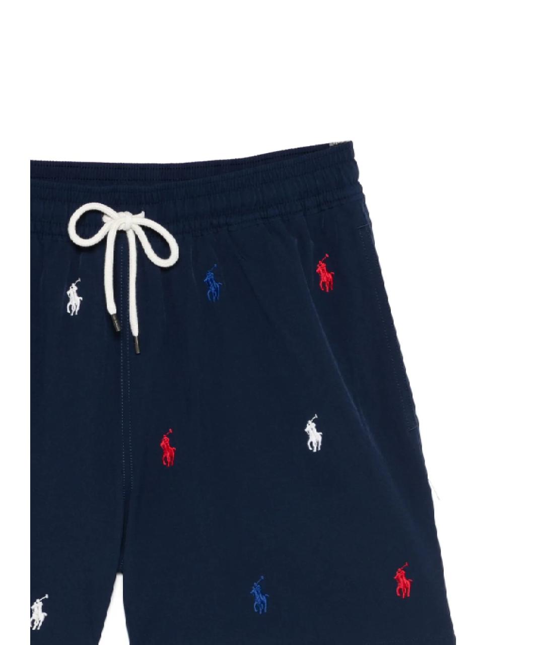 POLO RALPH LAUREN Темно-синие полиэстеровые шорты, фото 2