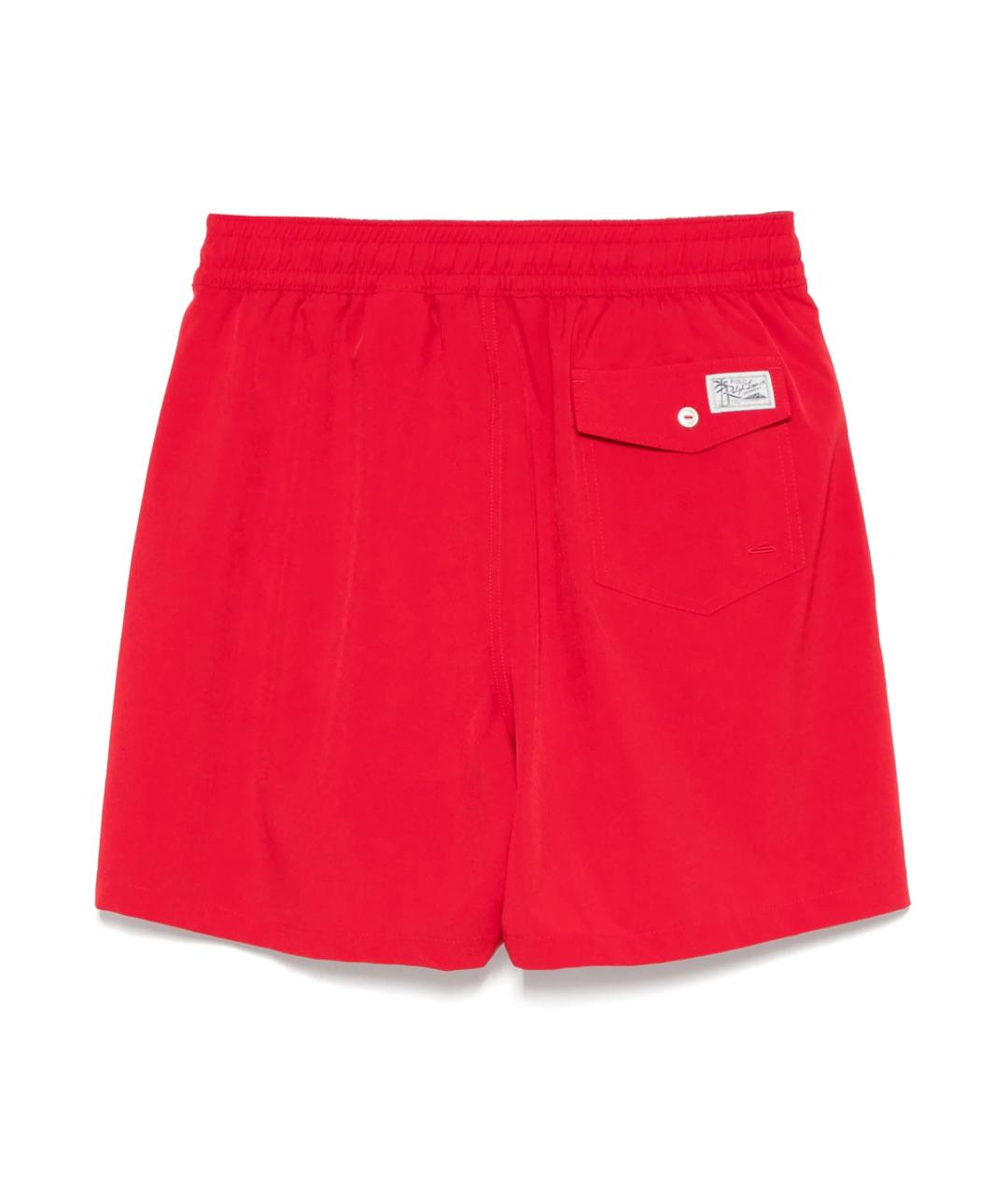 POLO RALPH LAUREN Красные полиэстеровые шорты, фото 3