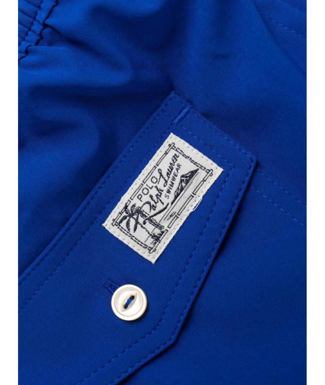 POLO RALPH LAUREN Синие полиэстеровые шорты, фото 2