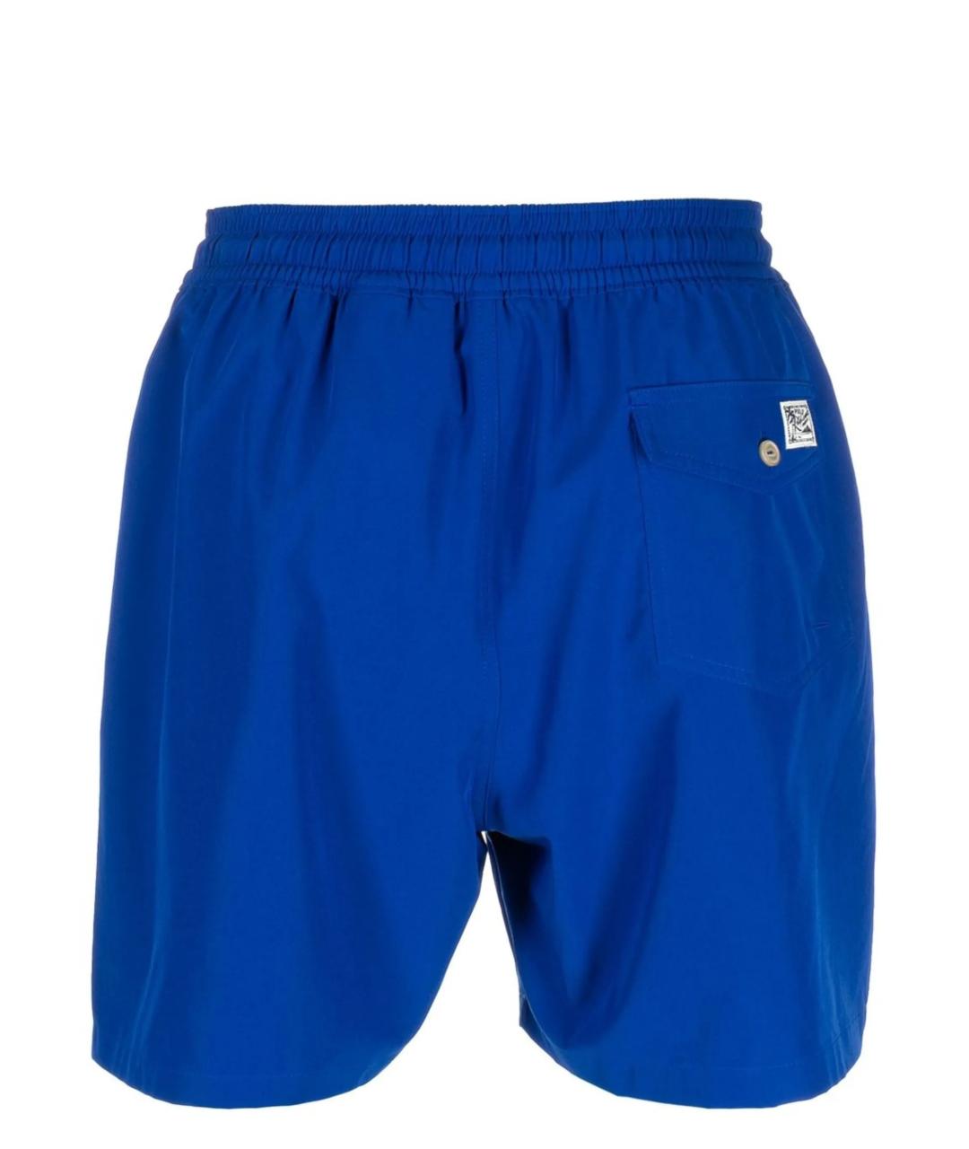 POLO RALPH LAUREN Синие полиэстеровые шорты, фото 3