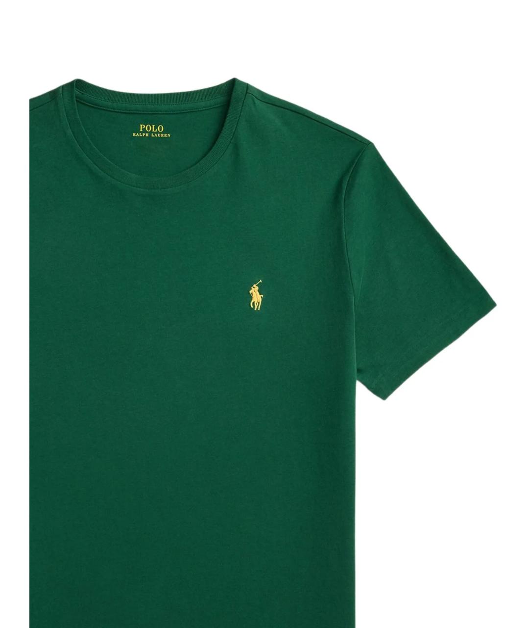 POLO RALPH LAUREN Зеленая хлопковая футболка, фото 2