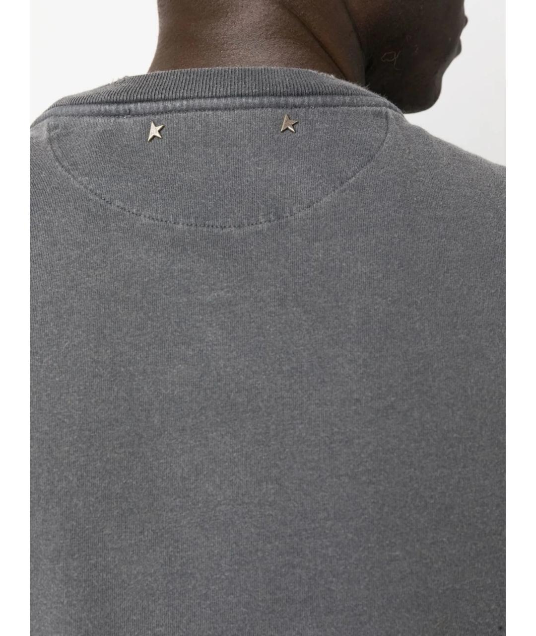 GOLDEN GOOSE Серая хлопковая футболка, фото 5