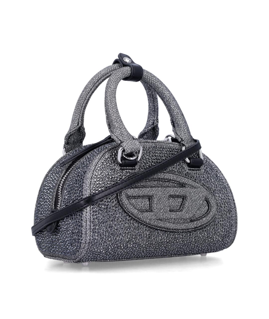 DIESEL Серая синтетическая сумка тоут, фото 2