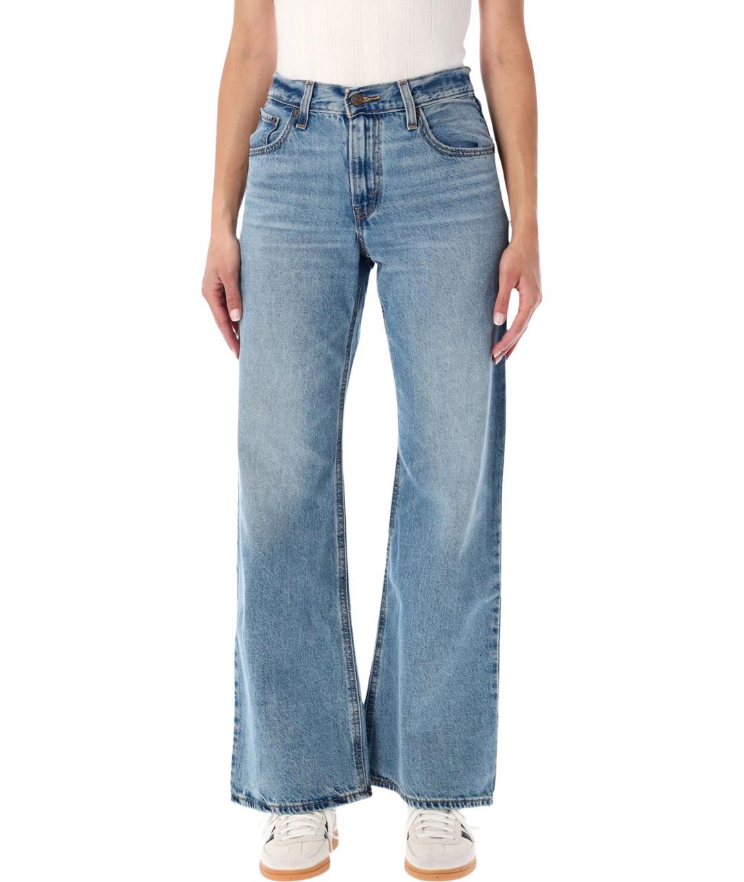 LEVI'S Синие хлопковые прямые джинсы, фото 1