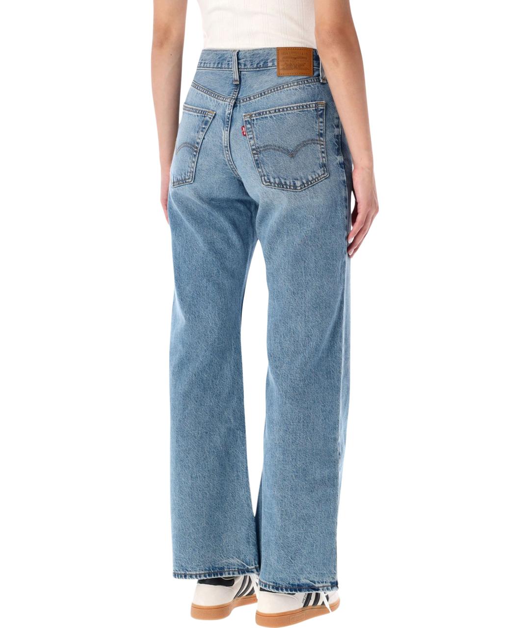 LEVI'S Синие хлопковые прямые джинсы, фото 2