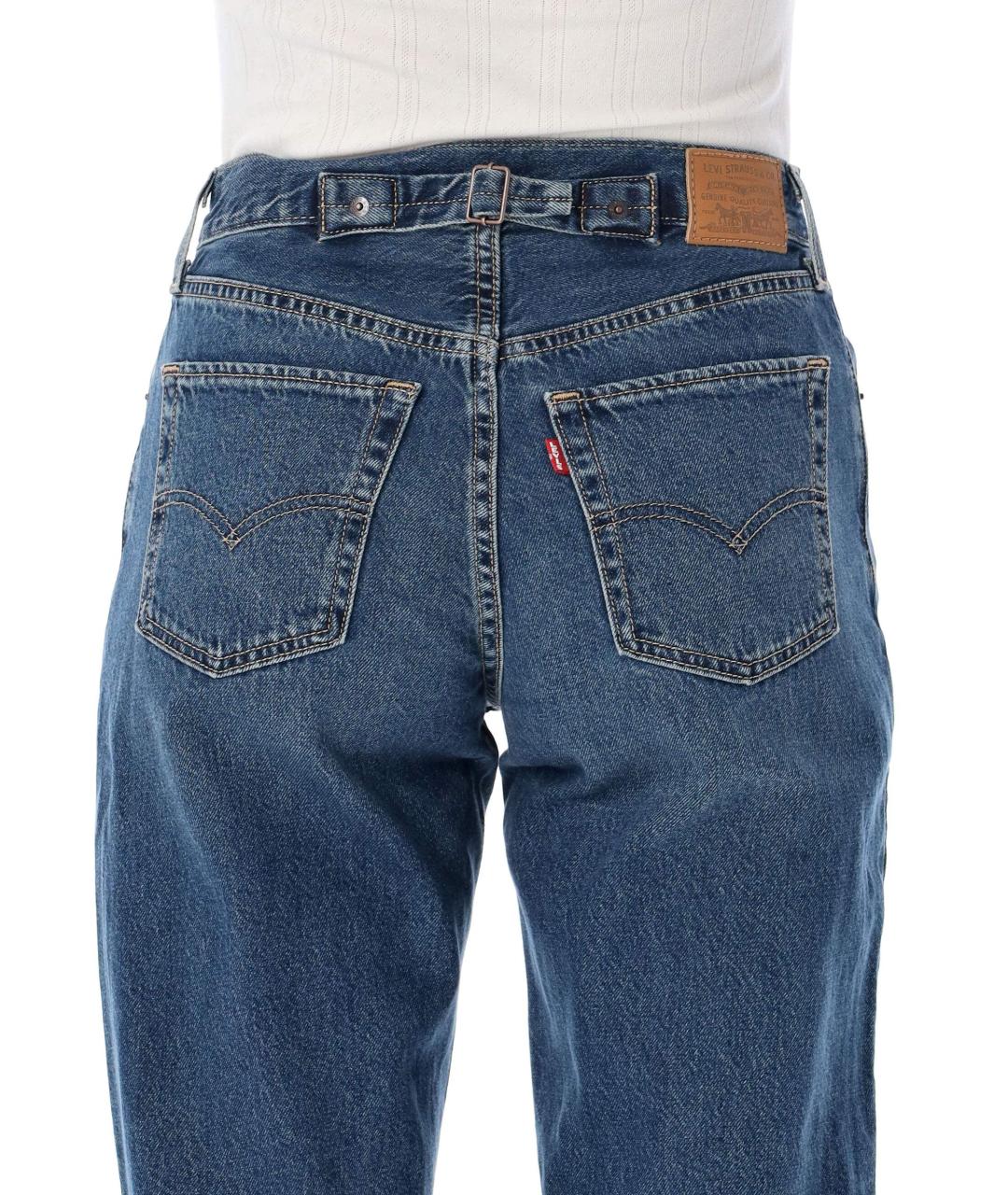LEVI'S Синие хлопковые прямые джинсы, фото 3