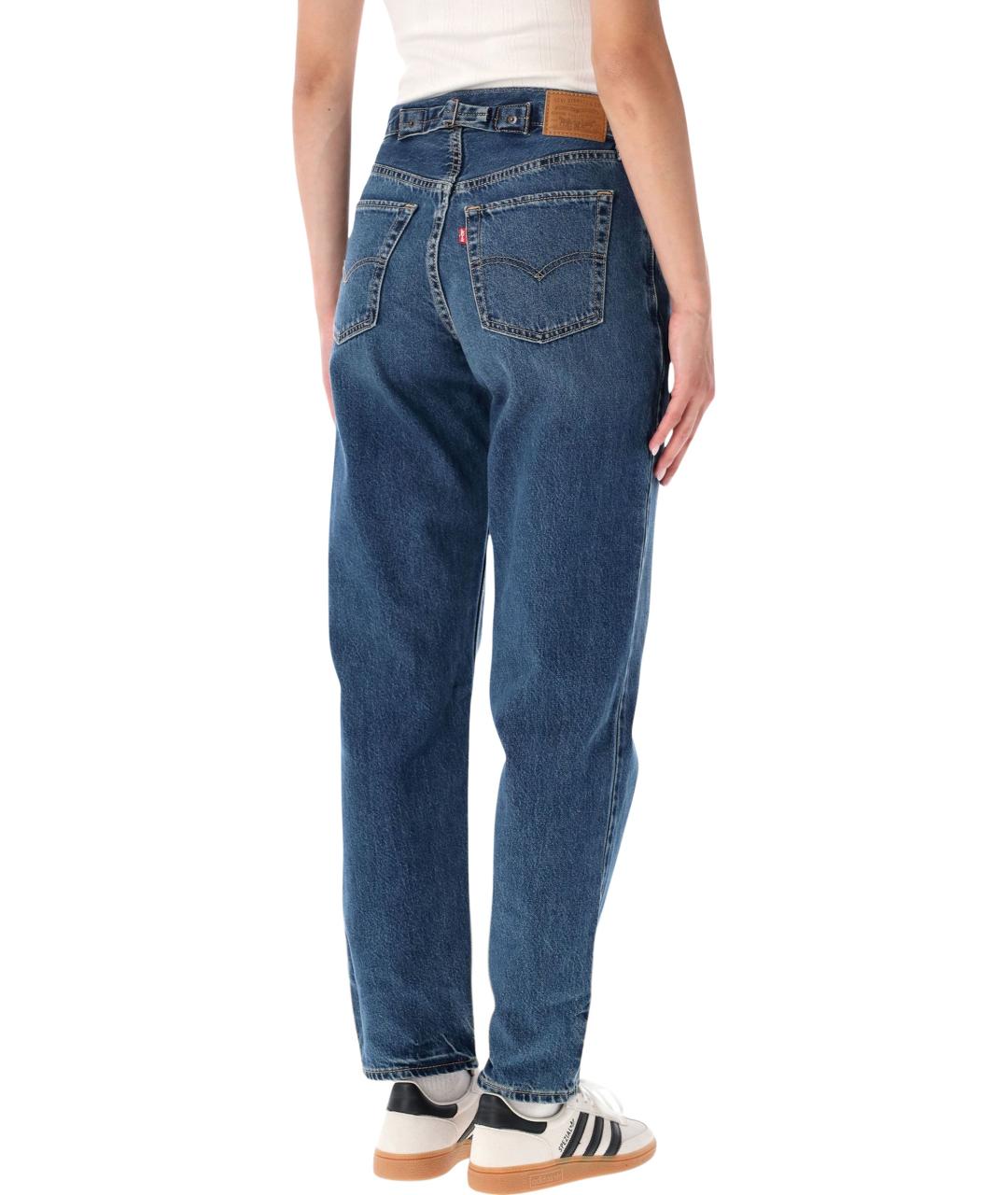 LEVI'S Синие хлопковые прямые джинсы, фото 2