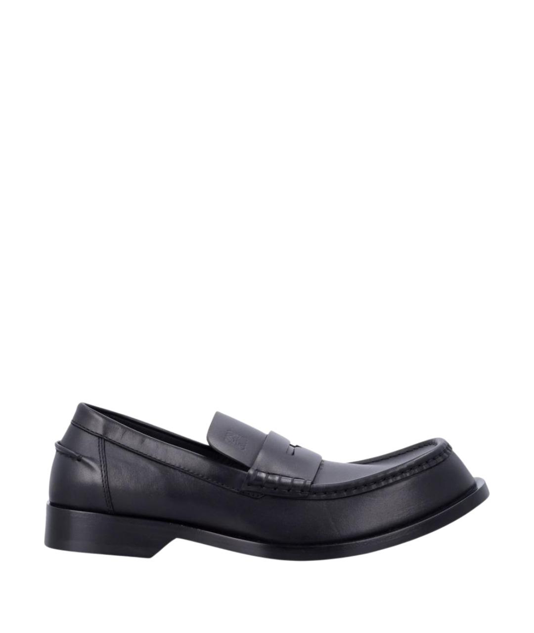 LOEWE Черные кожаные лоферы, фото 1