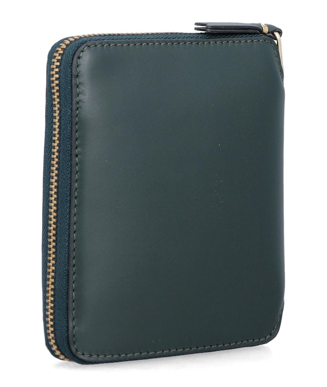 COMME DES GARÇONS WALLET Зеленый кожаный кошелек, фото 2