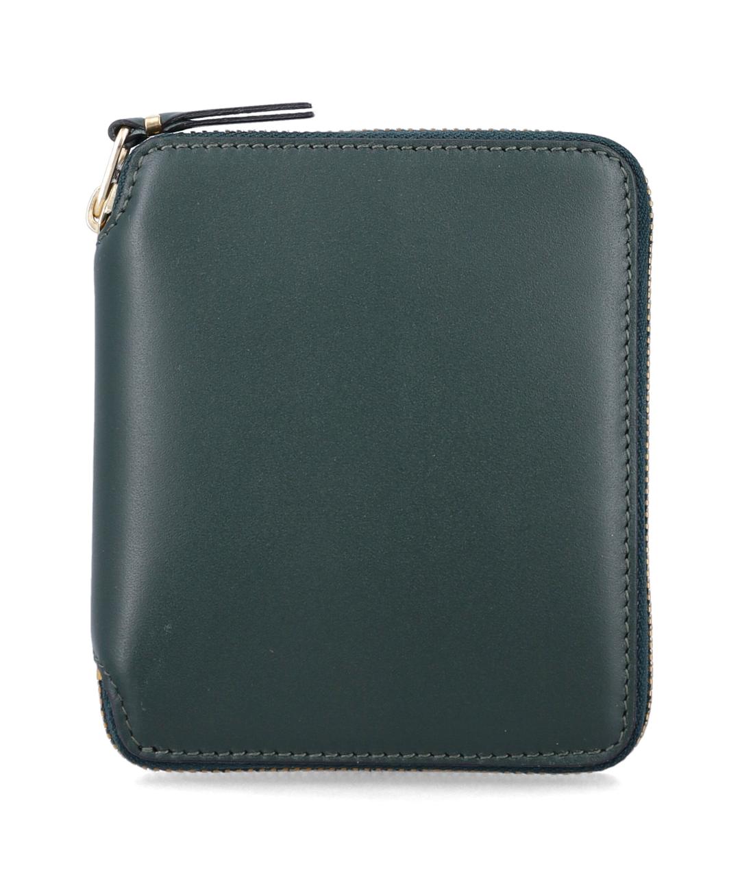 COMME DES GARÇONS WALLET Зеленый кожаный кошелек, фото 1