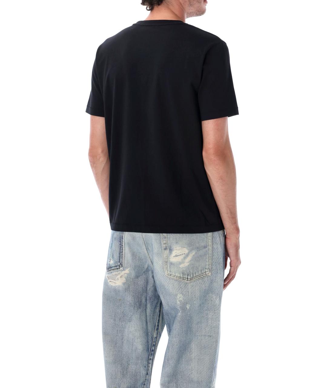 OFF-WHITE Черная хлопковая футболка, фото 2