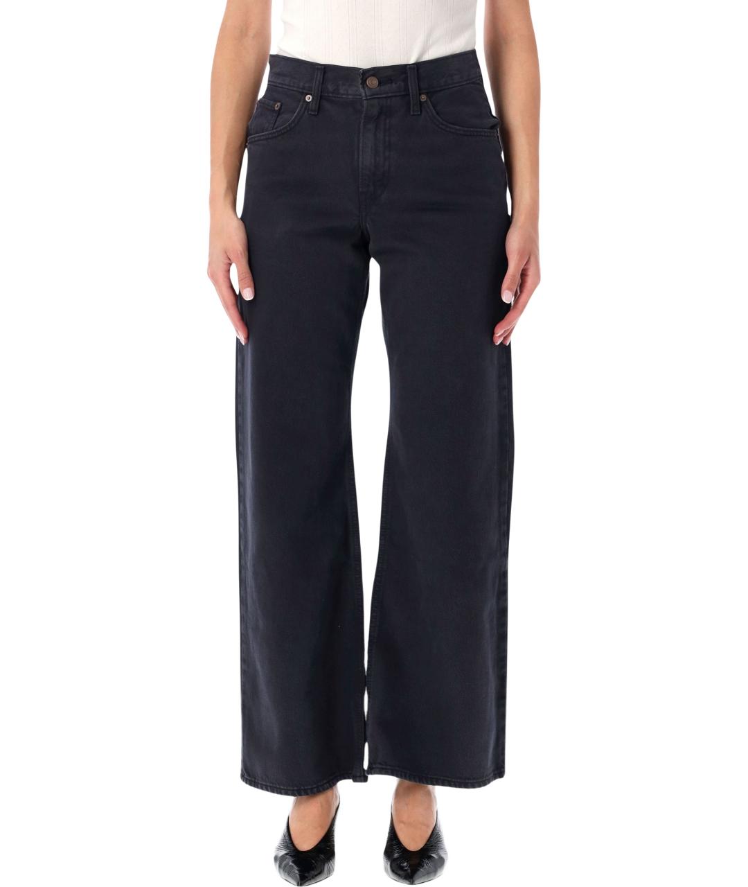LEVI'S Черные хлопковые прямые джинсы, фото 1