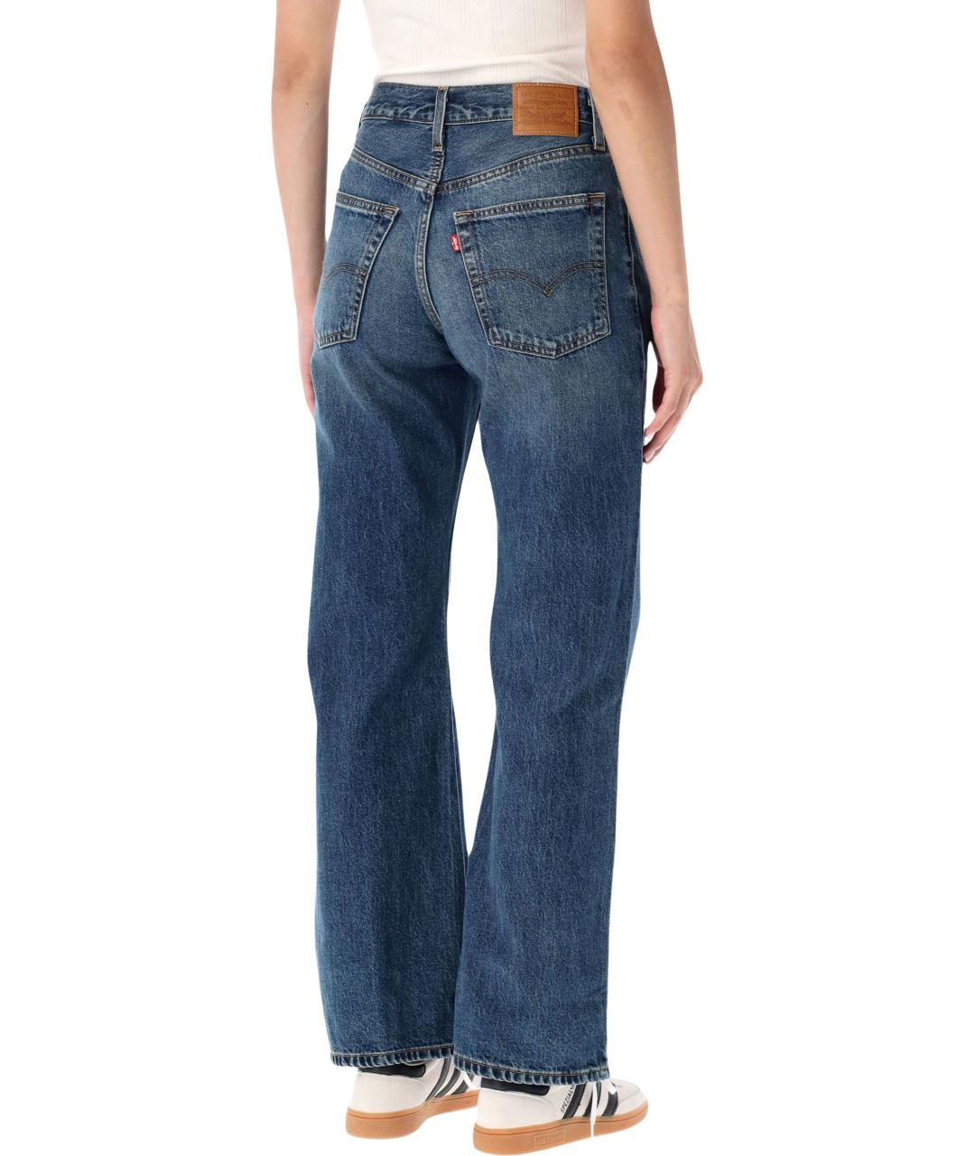 LEVI'S Синие хлопковые прямые джинсы, фото 2