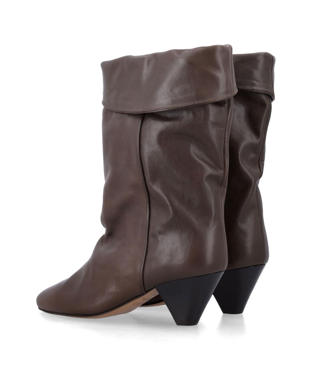 ISABEL MARANT Золотые кожаные ботинки, фото 3