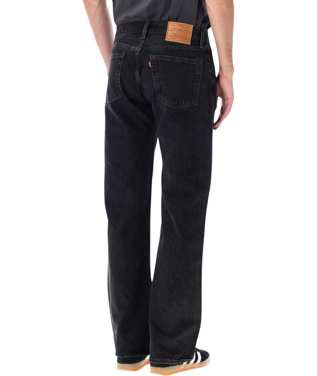 LEVI'S Черные хлопковые прямые джинсы, фото 2