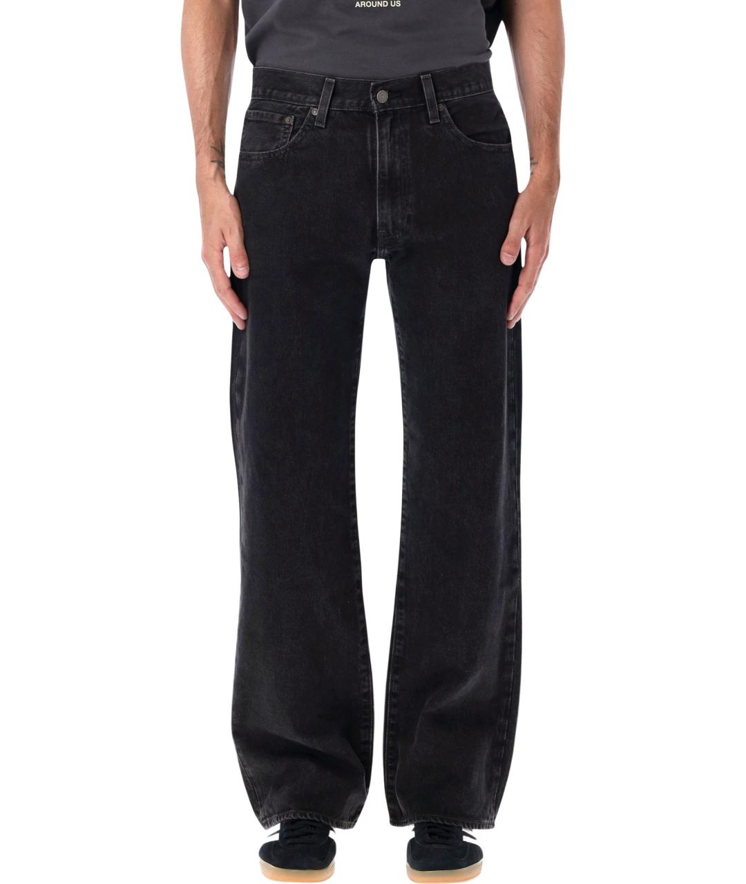 LEVI'S Черные хлопковые прямые джинсы, фото 1