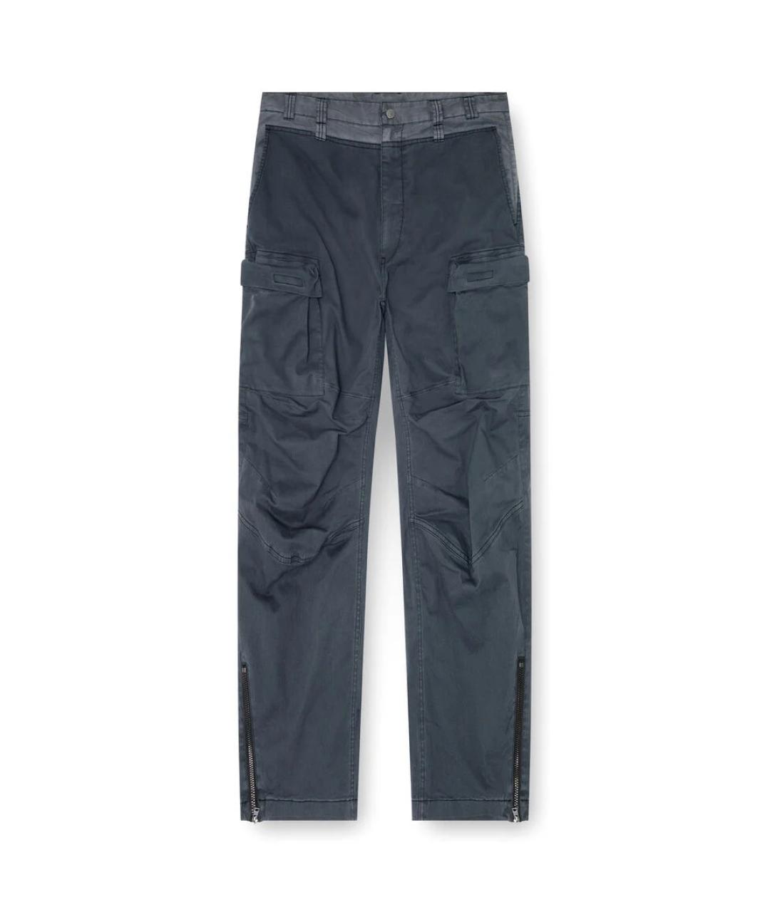 DIESEL Синие хлопковые повседневные брюки, фото 1
