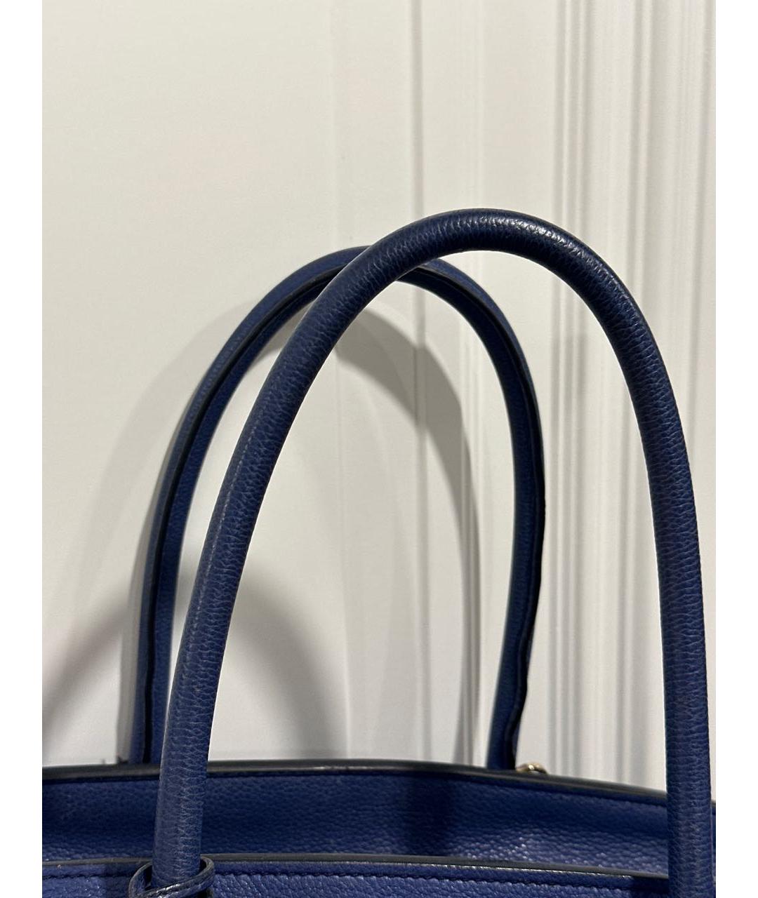PRADA Синяя кожаная сумка тоут, фото 3