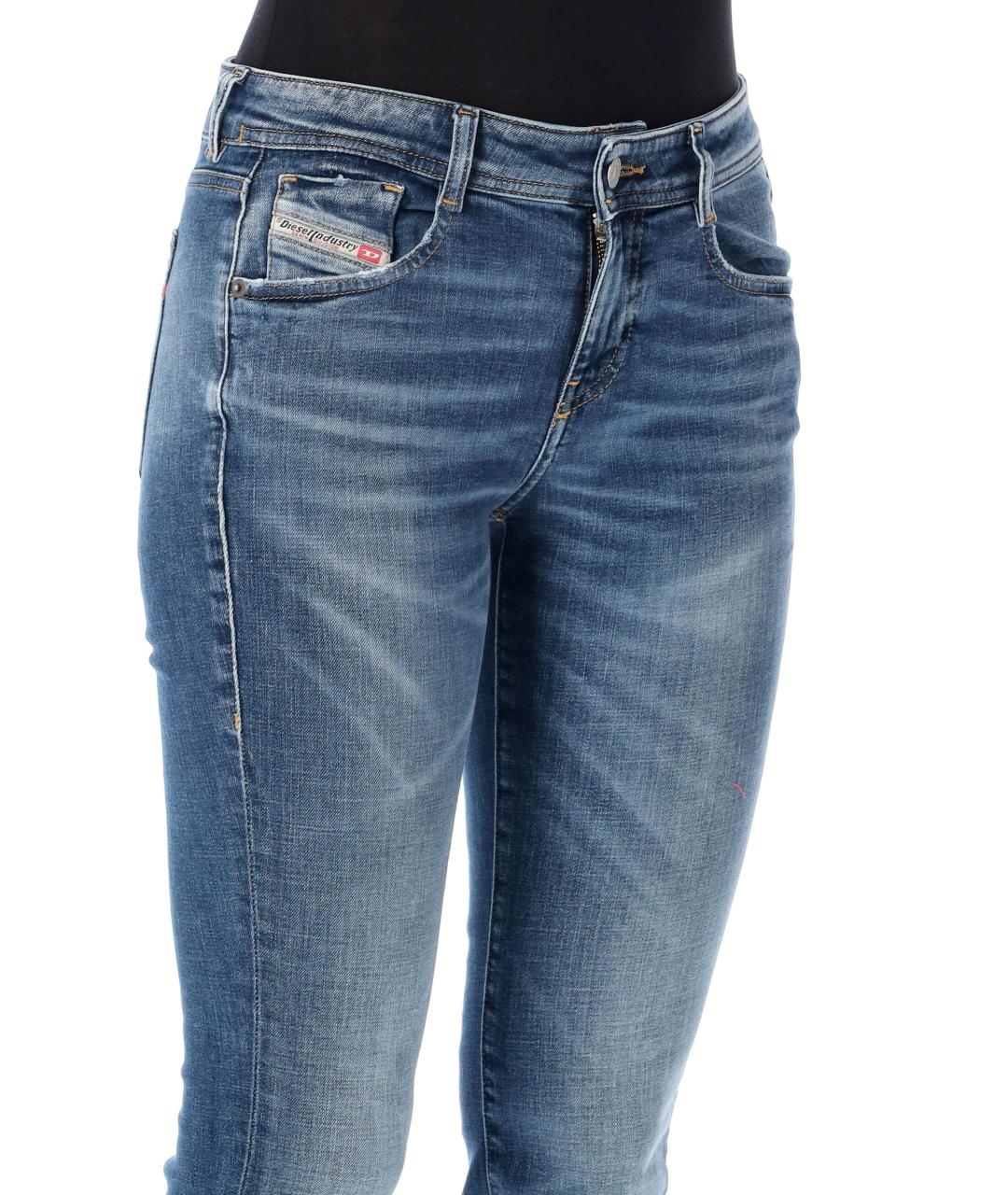 DIESEL Синие хлопковые прямые джинсы, фото 3