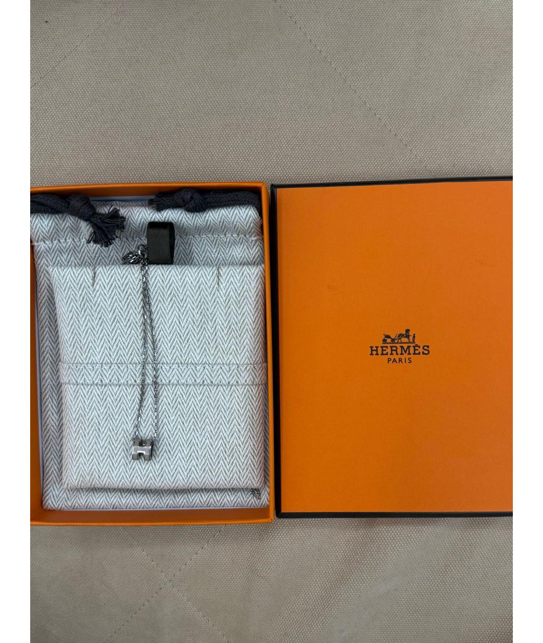 HERMES Серебряная металлическая подвеска, фото 5