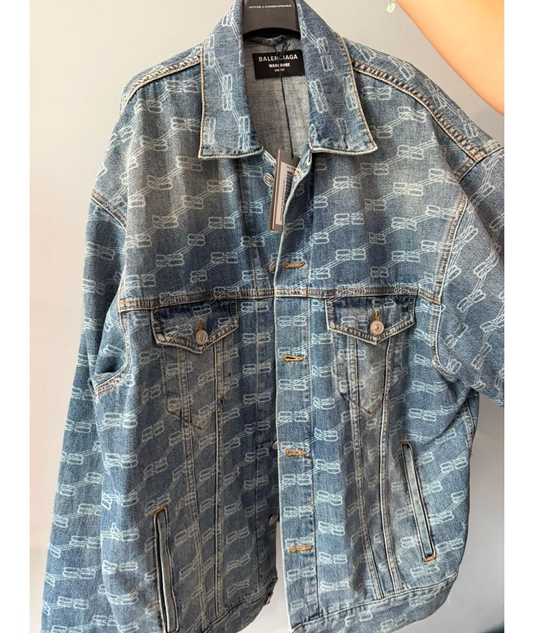 BALENCIAGA Синяя деним куртка, фото 2