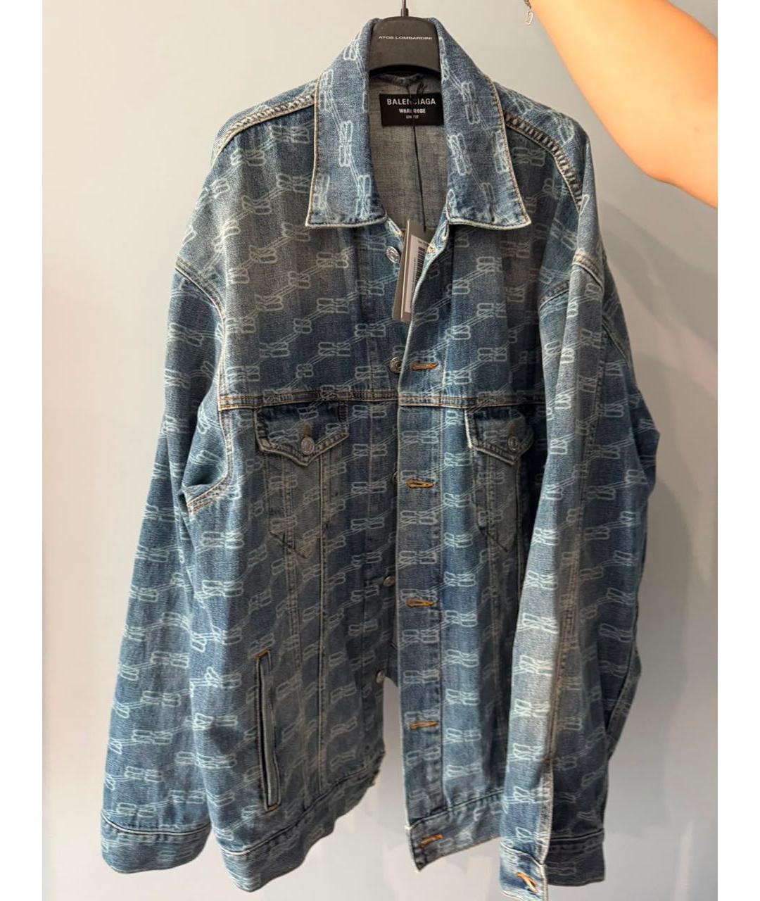 BALENCIAGA Синяя деним куртка, фото 8