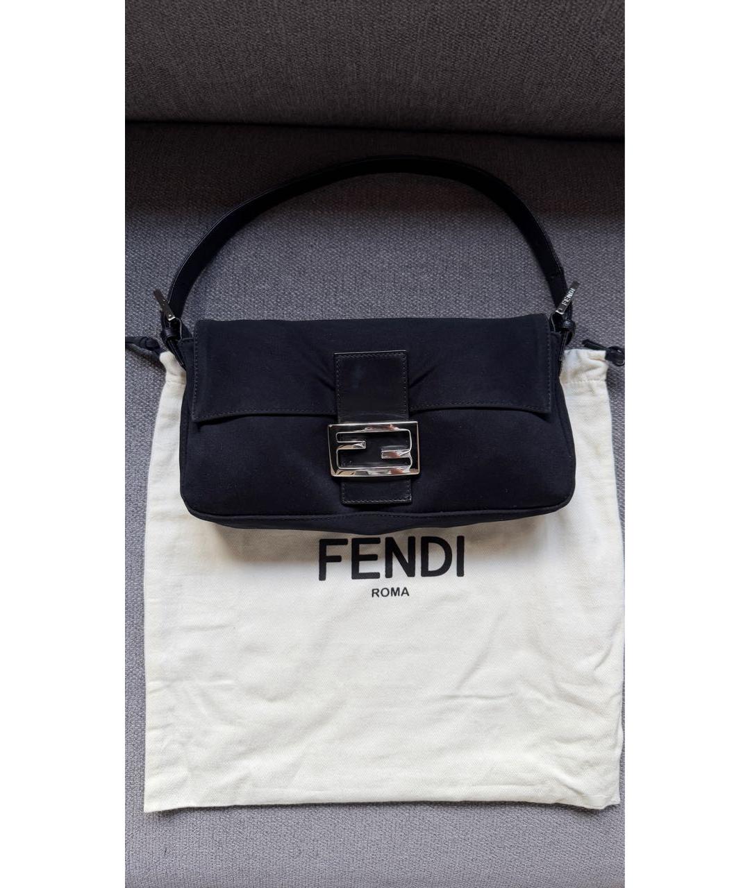 FENDI Черная сумка с короткими ручками, фото 2