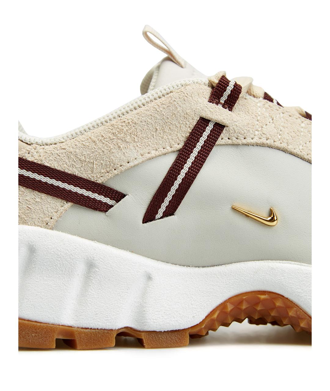NIKE Бежевые кожаные низкие кроссовки / кеды, фото 4