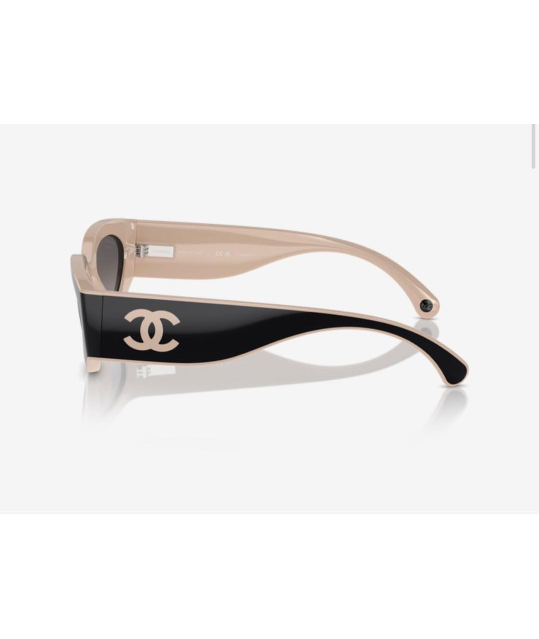 CHANEL Черные пластиковые солнцезащитные очки, фото 3