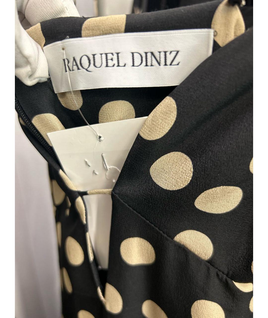 RAQUEL DINIZ Черное шелковое платье, фото 3