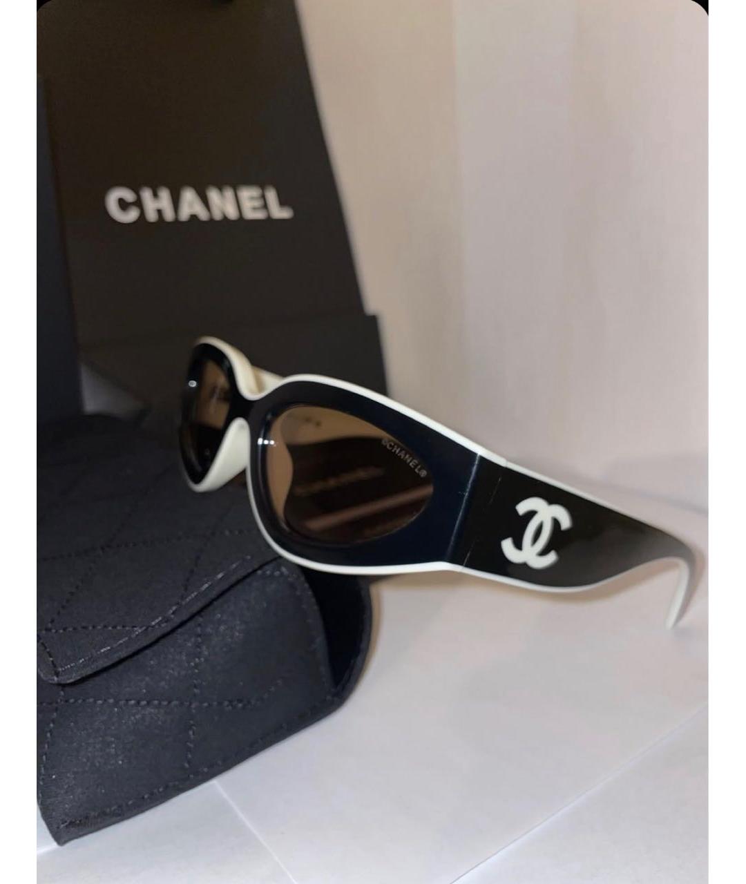 CHANEL Черные пластиковые солнцезащитные очки, фото 5