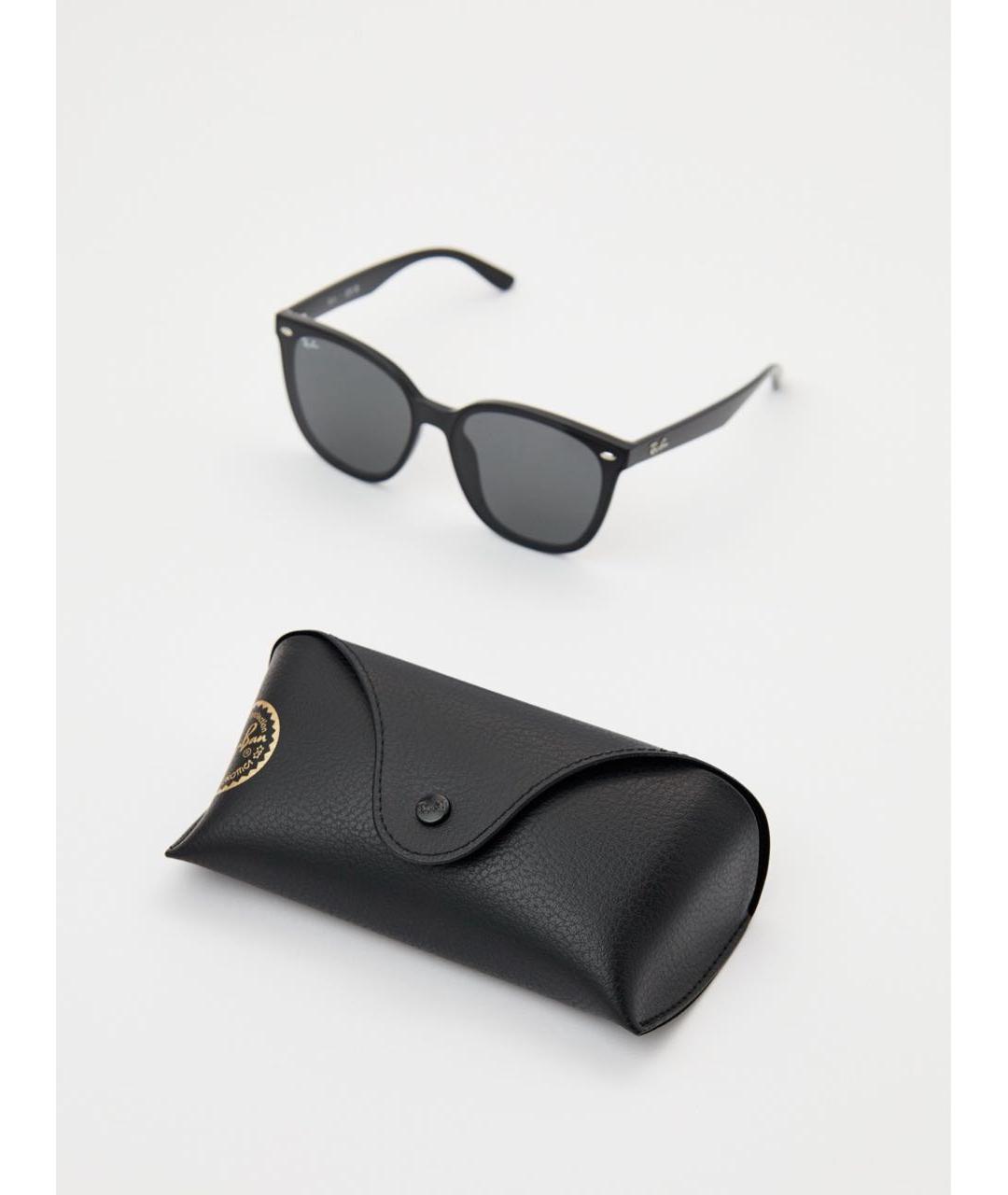 RAY BAN Черные пластиковые солнцезащитные очки, фото 5